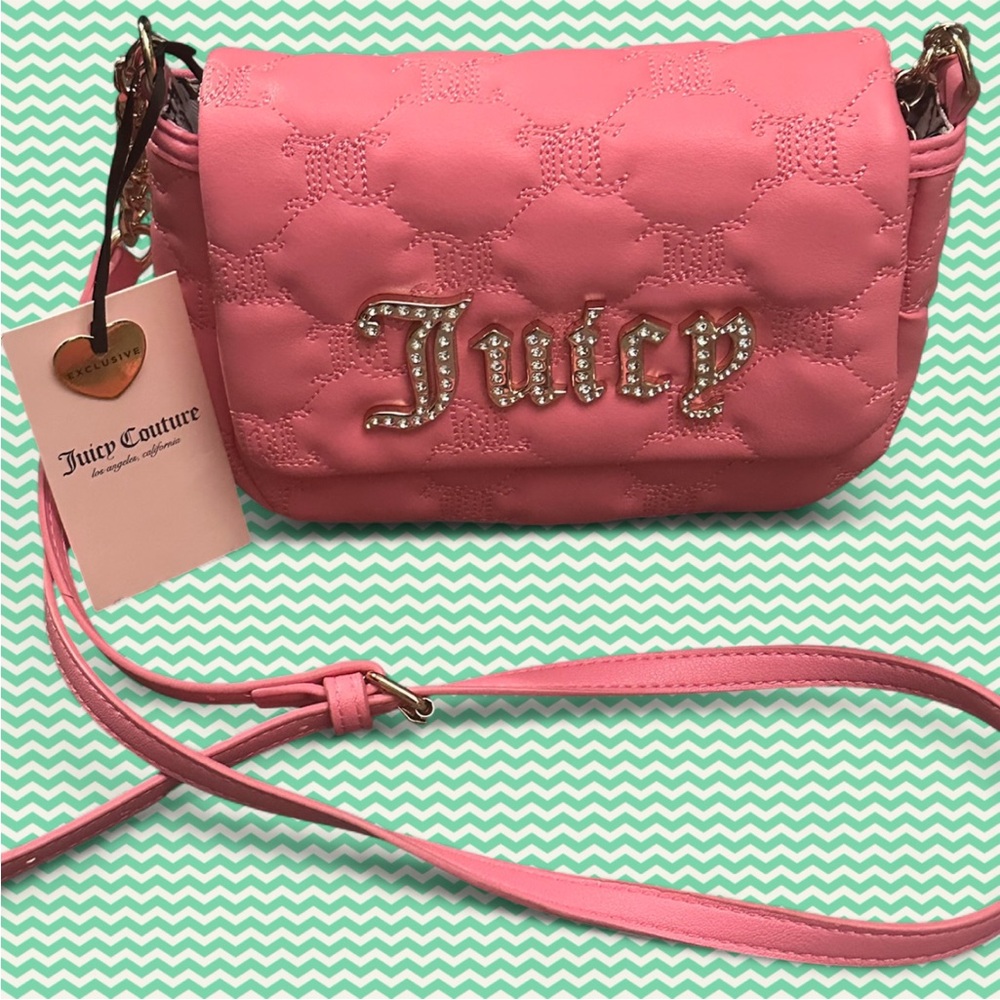 Juicy Couture - Pink Lemonade - Taking The Lead - Mini Flap Crossbody Purse NWT